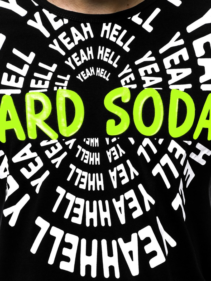 T-Shirt Homme Noir OZONEE JS/KS1948Z