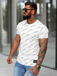 T-shirt Homme Blanc OZONEE O/QQ1323