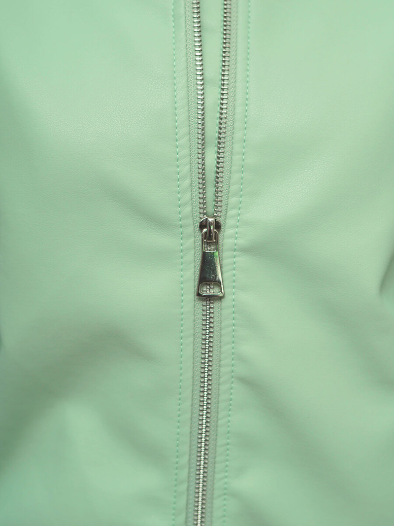 Veste en cuir femme menthe OZONEE O/G116Z