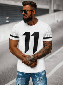 T-shirt Homme Blanc OZONEE O/8T1262/1