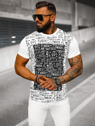 T-shirt Homme Blanc OZONEE O/T122/1Z