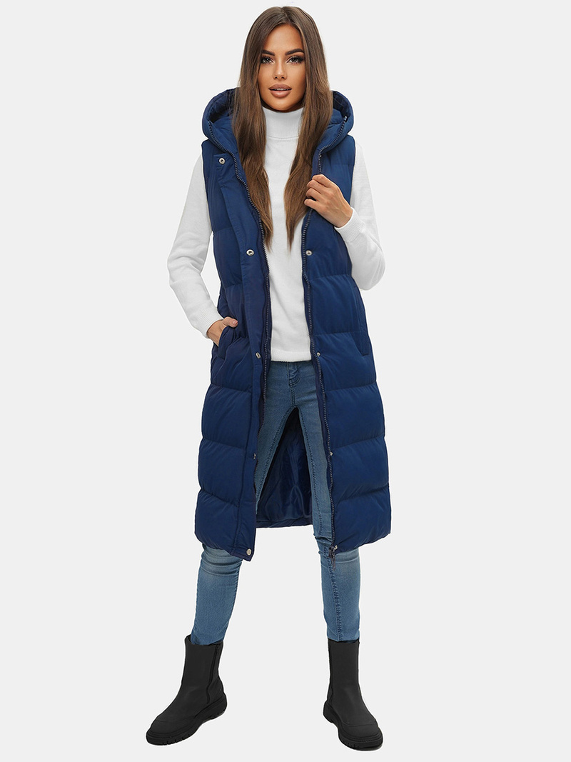 Gilet femme bleu foncé OZONEE JS/M728/215
