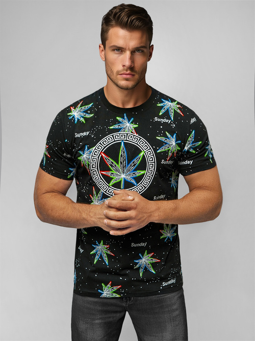 T-shirt Homme Noir OZONEE O/T136/3Z