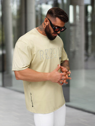 T-shirt Homme Beige OZONEE O/QQ1185