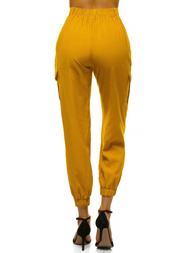 Pantalon jogger femme Jaune OZONEE O/HM005