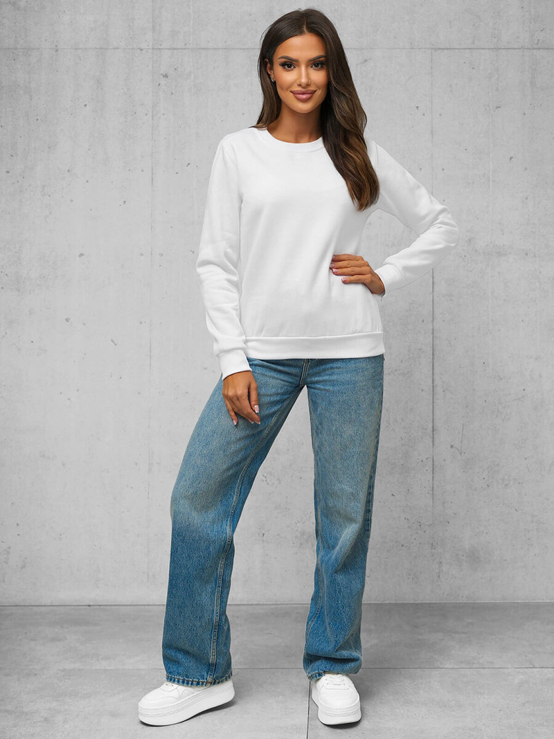 Sweat Femme Blanc OZONEE JS/W01Z