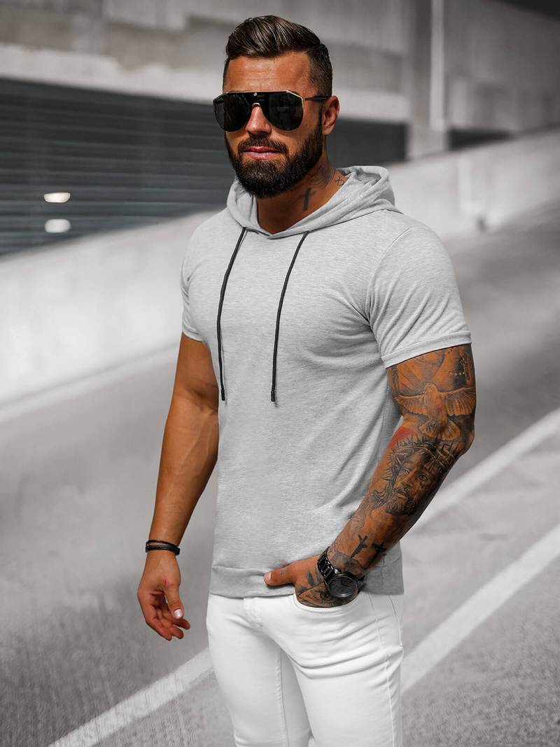 T-shirt Homme Gris OZONEE JS/8T955/2