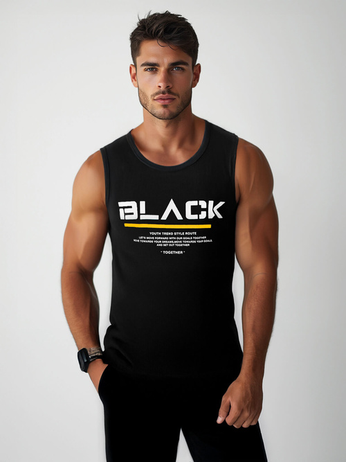 T-shirt Homme Noir OZONEE JS/8B1712/3