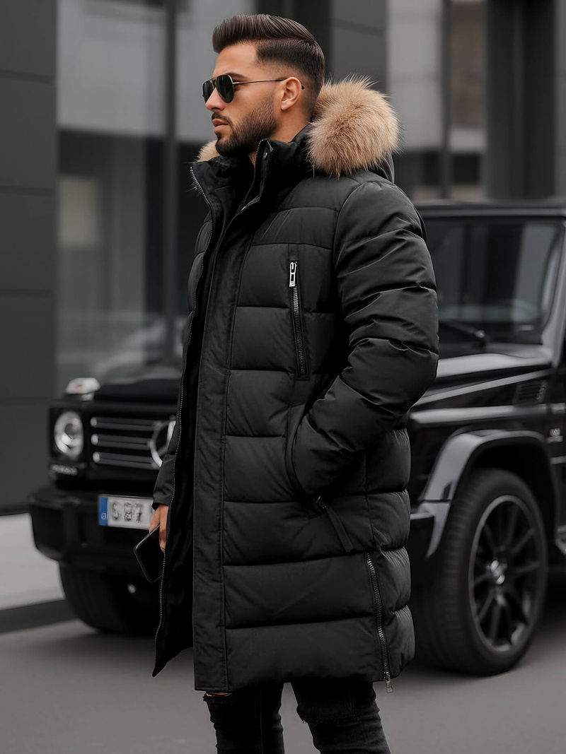 Veste D'hiver Noir OZONEE JS/25M9803/392Z