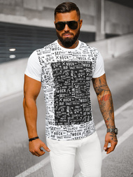 T-shirt Homme Blanc OZONEE O/T122/1Z