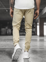 Pantalon Jogger Homme Beige OZONEE G/11144