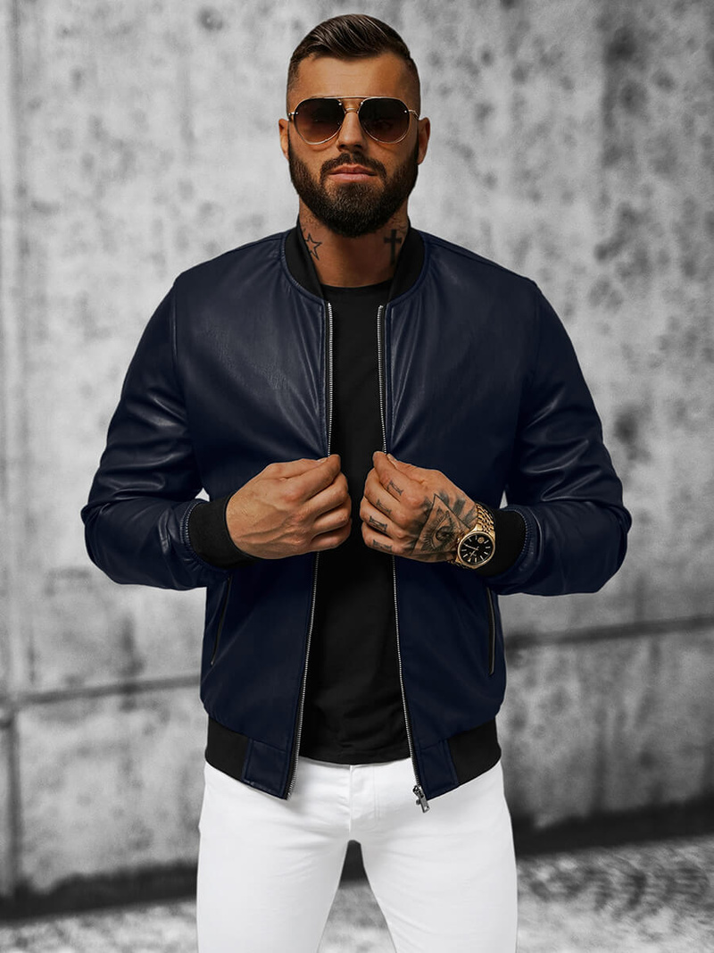 Veste Homme Bleu Foncé/2 OZONEE N/6707Z