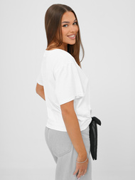 T-shirt femme blanc et noir OZONEE JS/RJ77247