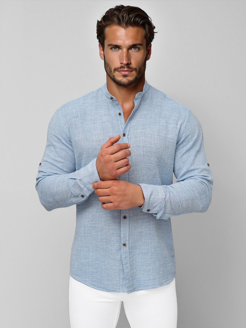 Chemise homme bleu OZONEE O/V157