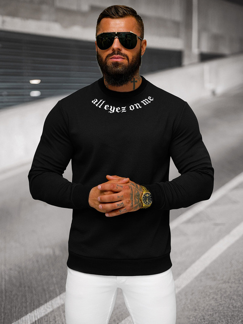 Sweatshirt Homme Noir OZONEE O/P2027