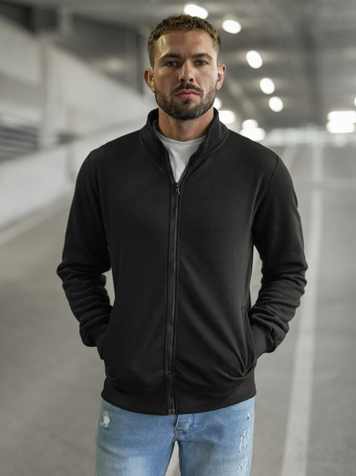 Sweatshirt Homme Noir OZONEE JS/2002Z