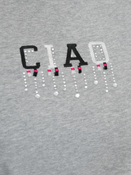 T-shirt femme gris OZONEE JS/RJ77542