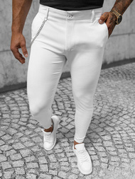 Pantalon Chino Homme Blanc OZONEE DJ/550170
