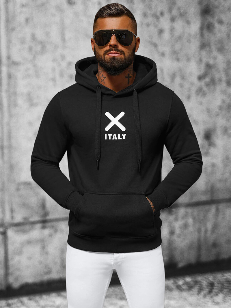 Sweatshirt Homme Noir OZONEE NB/MF2021