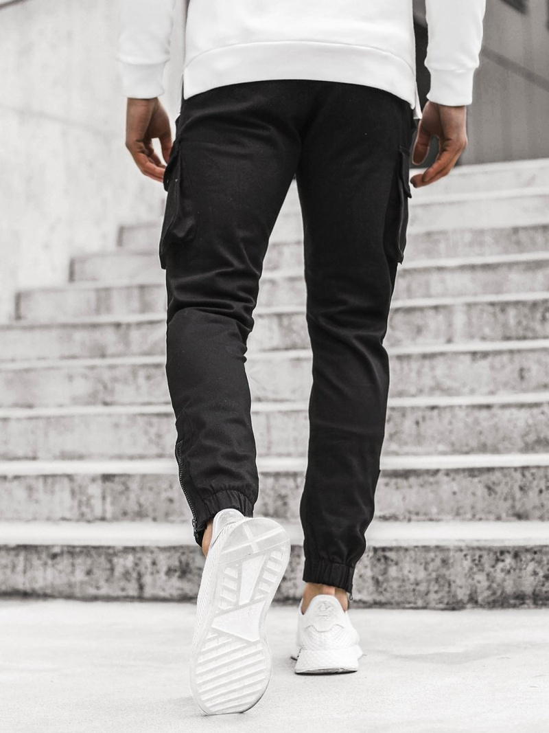 Pantalon Jogger Homme Noir OZONEE A/705