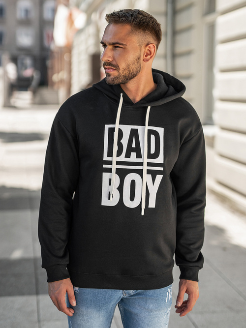 Sweatshirt à capuche homme noir OZONEE JS/65B3909/3