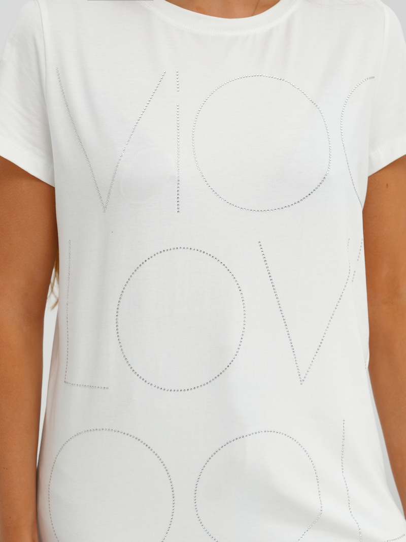 T-shirt femme blanc OZONEE JS/YJ77841