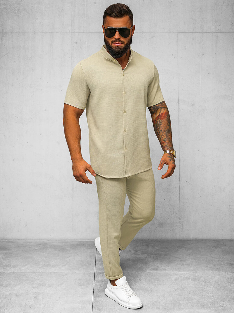 Pantalon Chino Homme Beige OZONEE O/K971SP