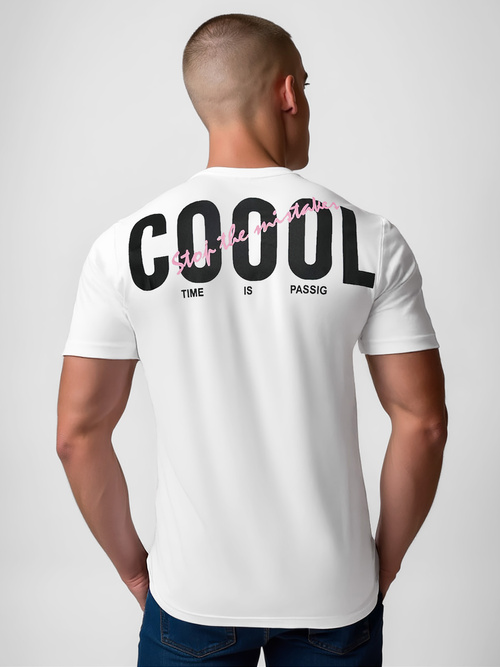 T-shirt Homme Blanc OZONEE O/T1278/1Z