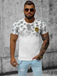 T-shirt Homme Blanc OZONEE O/T133/1Z
