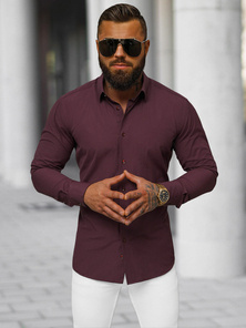 Chemise Homme Bordeaux OZONEE O/V116