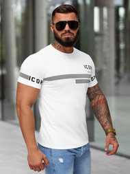 T-shirt Homme Blanc OZONEE JS/8B1701/1