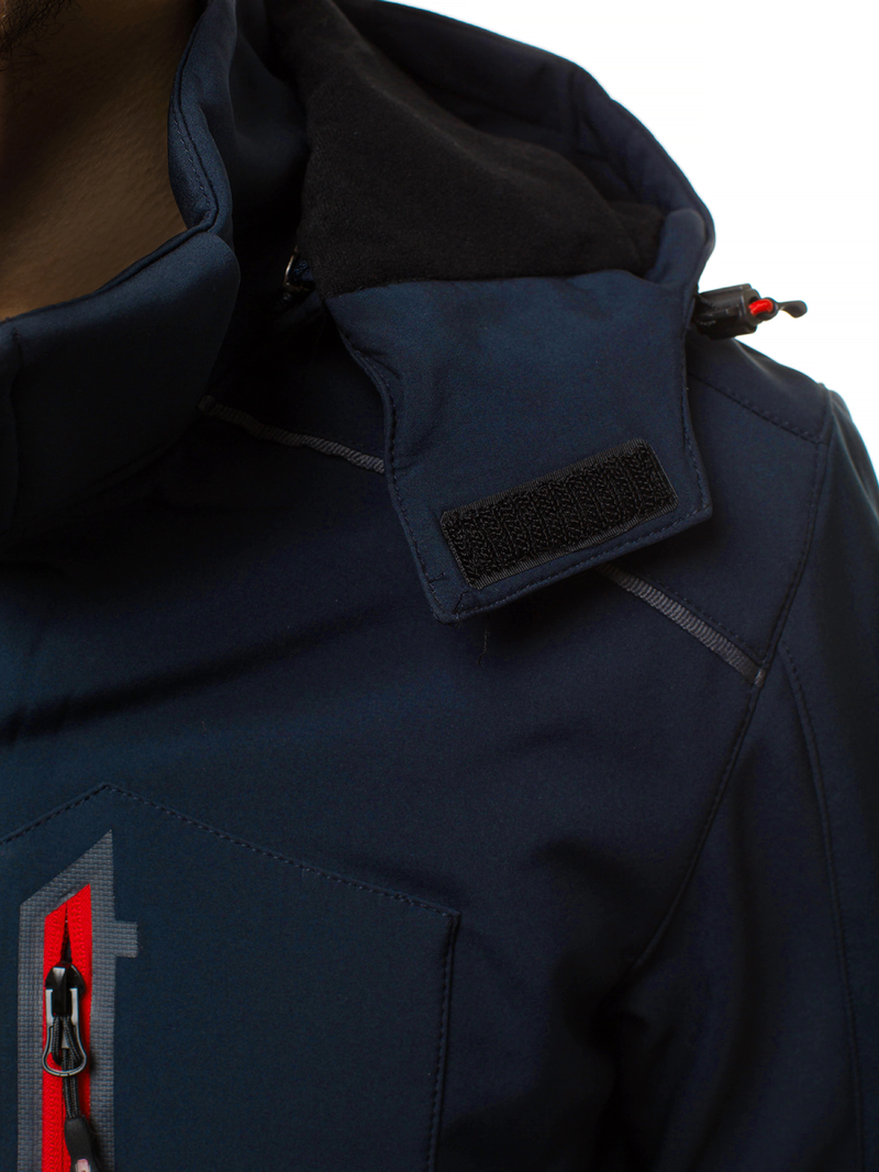 Veste Homme Bleu foncé-rouge OZONEE GE/12259Z
