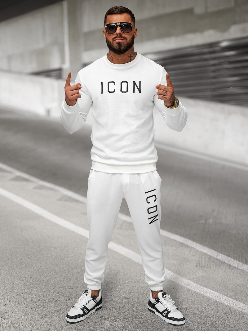 Pantalon de Survêtement Homme Blanc OZONEE O/D9125Z