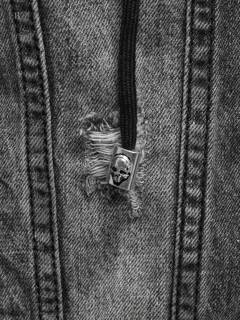 Veste en jean Homme noir OZONEE NB/MJ505N