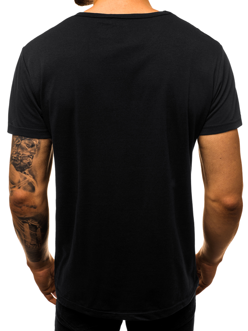 T-Shirt Homme Noir OZONEE JS/KS1942