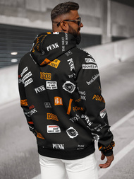 Sweatshirt à capuche homme noir OZONEE JS/8B1250/3