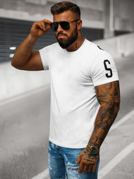 T-shirt Homme Blanc OZONEE O/8T1260/1