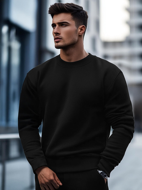 Sweatshirt Homme Noir OZONEE JS/2001-10Z