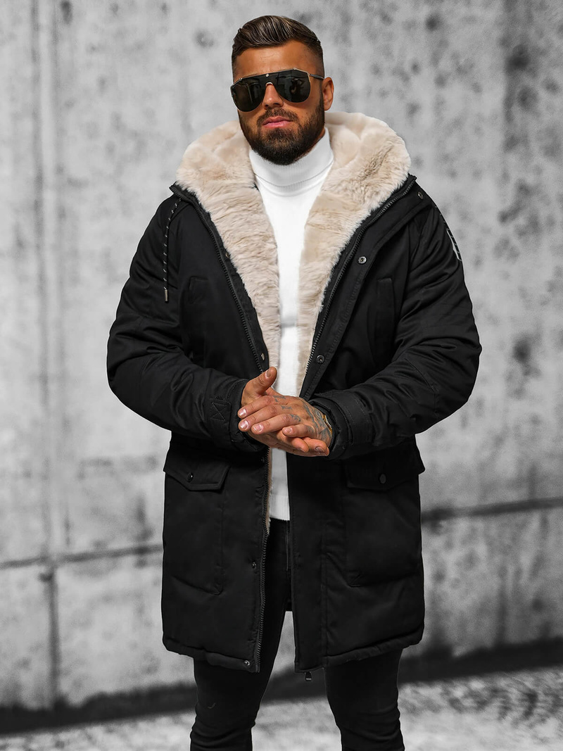 Veste D'hiver Noir OZONEE JS/5M120/392