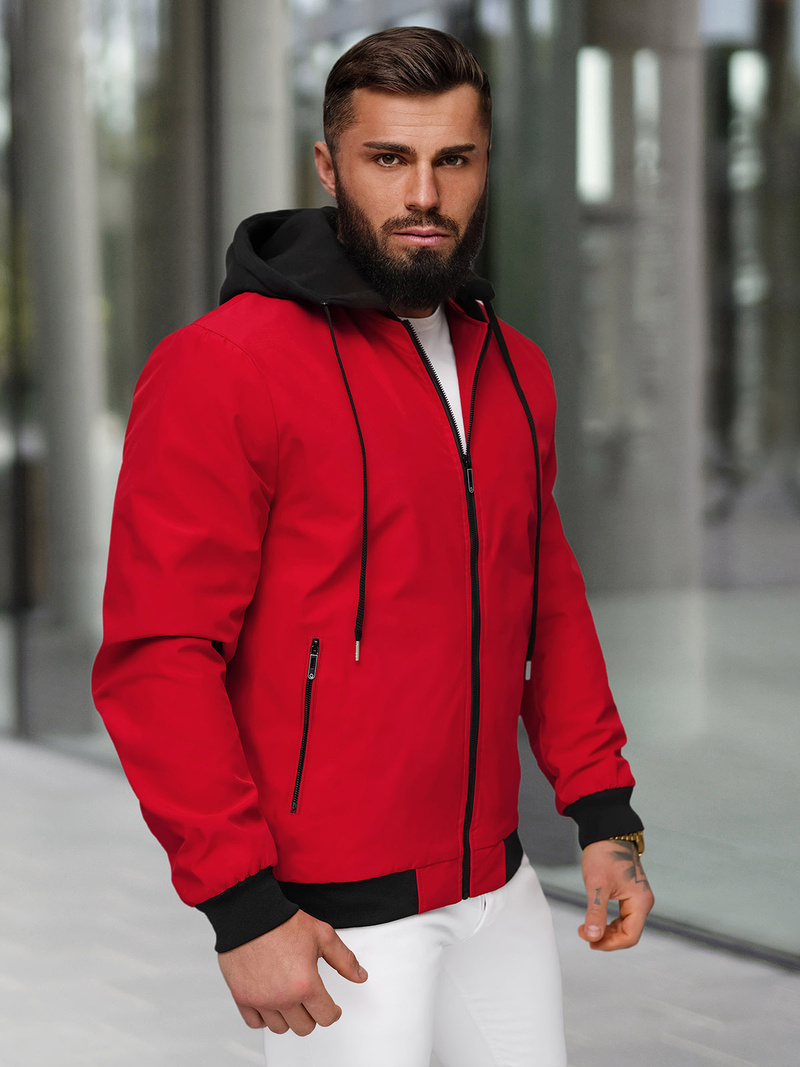 Veste Homme Rouge OZONEE JS/62M9502/270