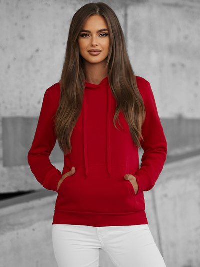 Sweat femme rouge foncé OZONEE JS/W02Z