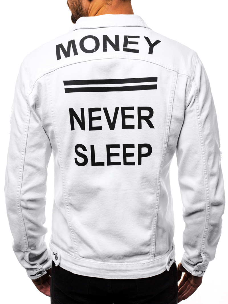 Veste en jean Homme Blanc OZONEE G/600