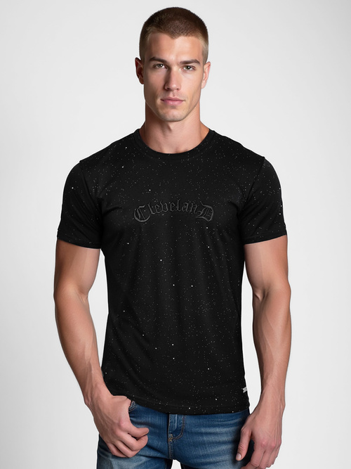 T-shirt Homme Noir OZONEE O/QQ1386Z