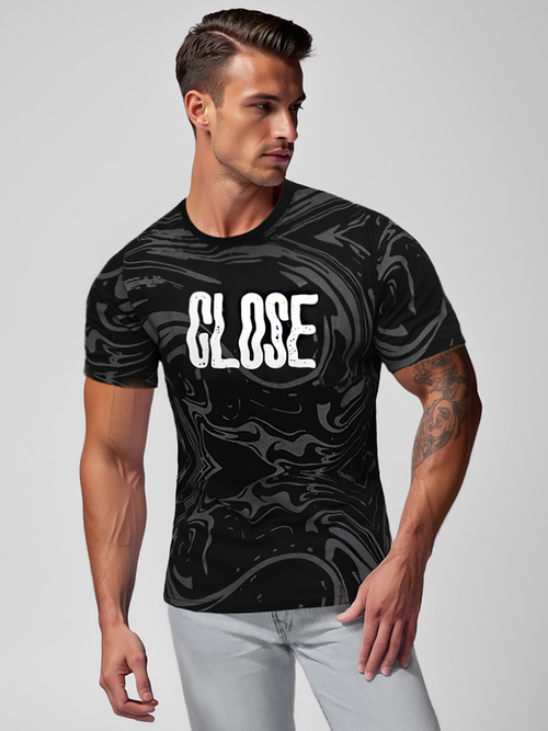 T-shirt Homme Noir OZONEE O/MPO3470Z