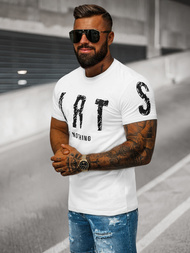 T-shirt Homme Blanc OZONEE O/8T1263/1