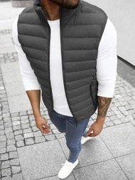 Veste Sans Manches Homme Gris Foncé OZONEE JS/M711/105