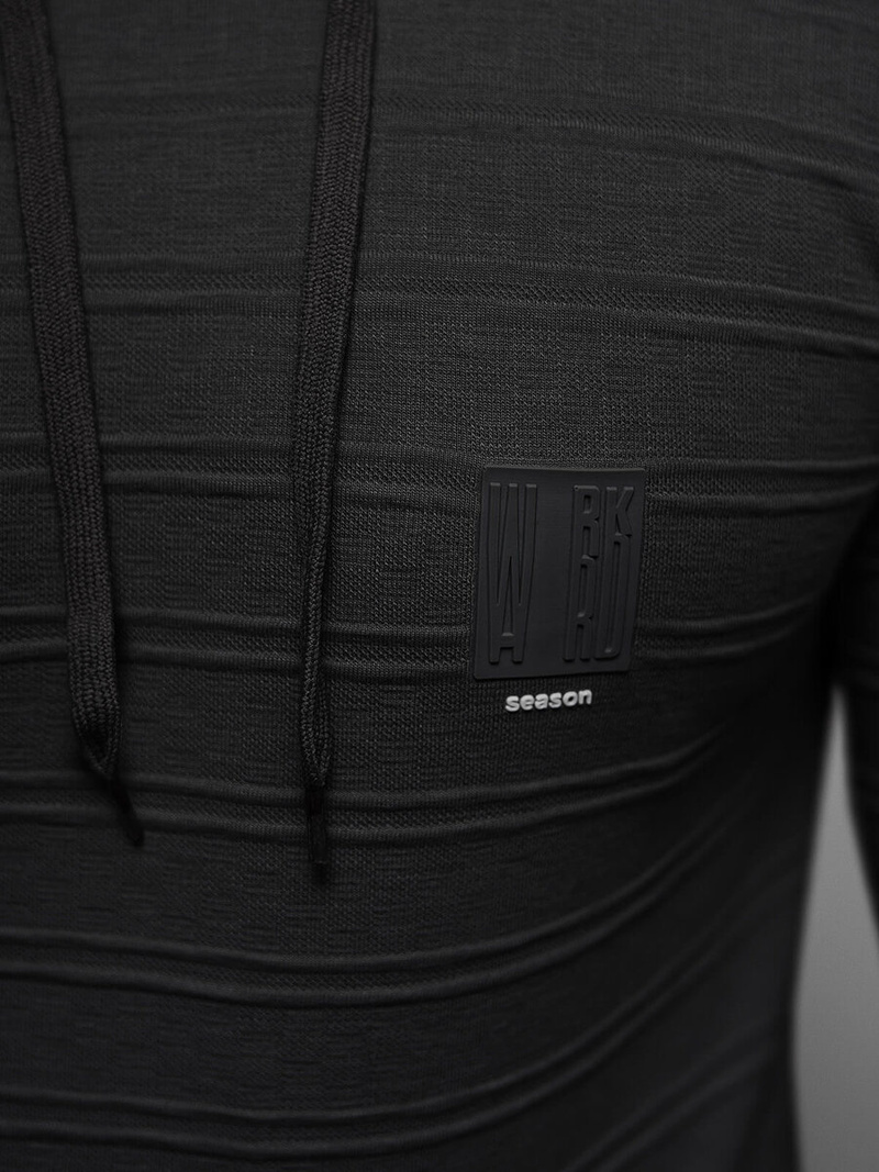 Sweatshirt à capuche homme noir OZONEE O/TB2272