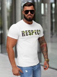T-shirt Homme Blanc OZONEE JS/8B1393/1