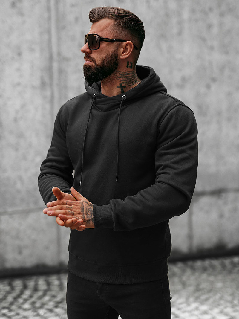 Sweatshirt Homme Noir OZONEE O/8B156/3