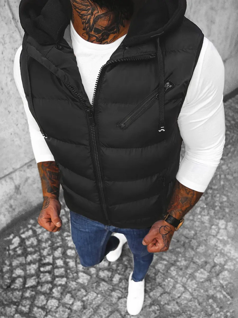 Veste sans manches Homme noir OZONEE N/7126